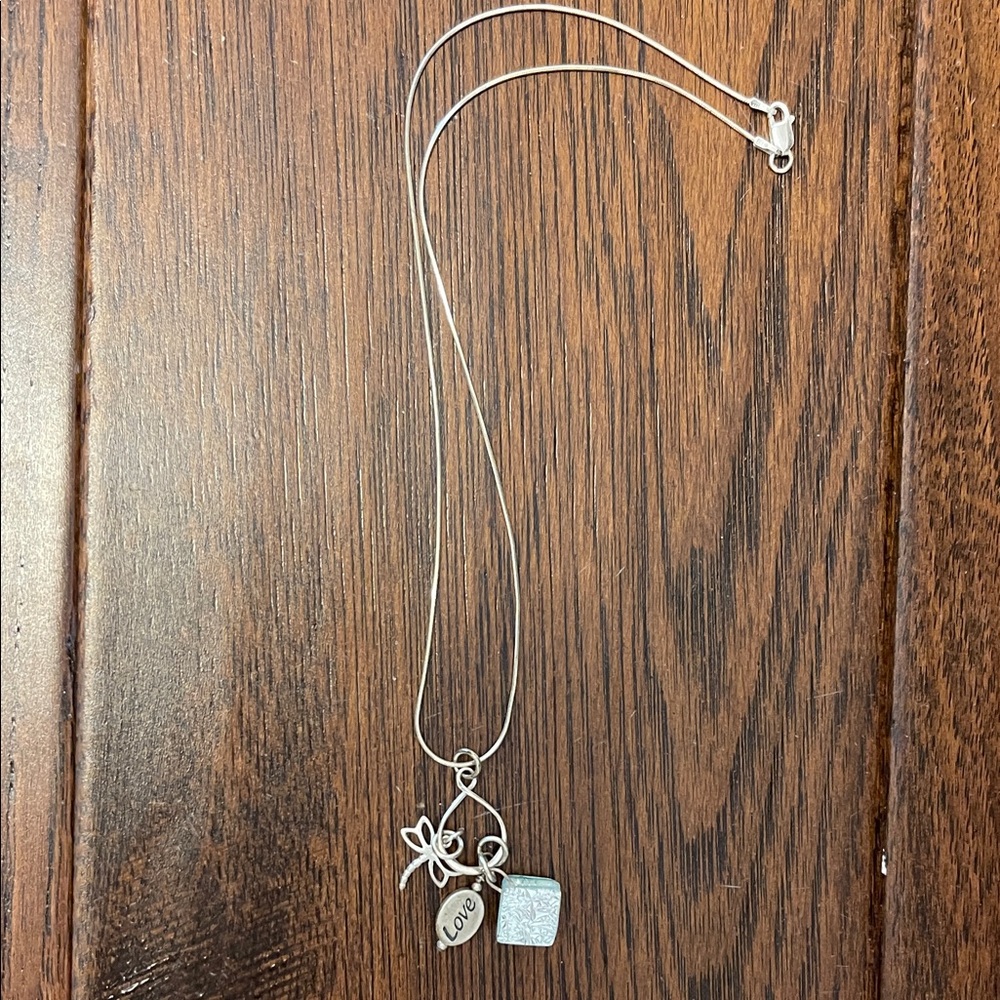 Silver Love Pendant Necklace